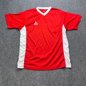 Select Soccer Jersey Sporty Blokecore Red White V-Neck Top